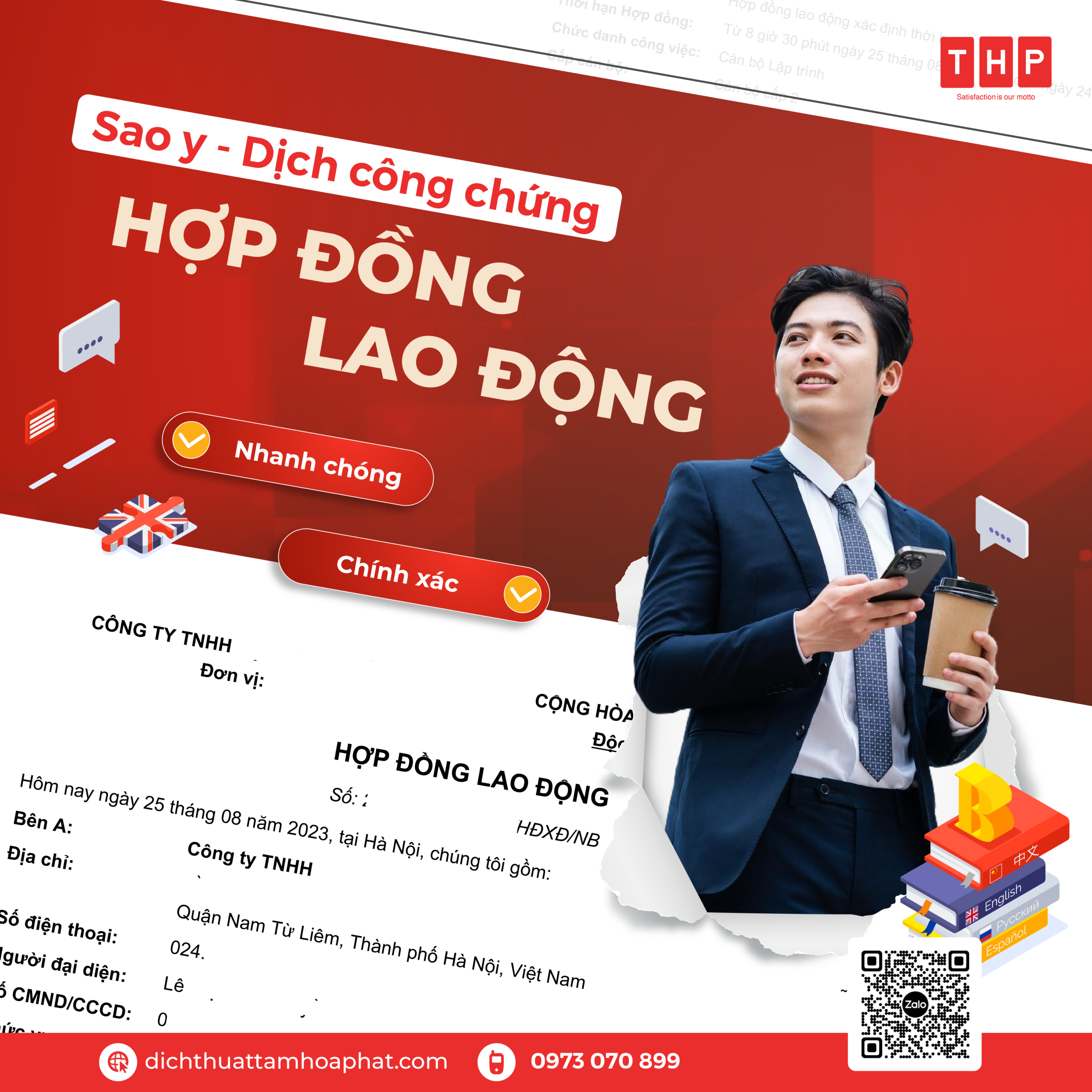 Dịch vụ dịch thuật hợp đồng chuyên nghiệp Tâm Hoà Phát