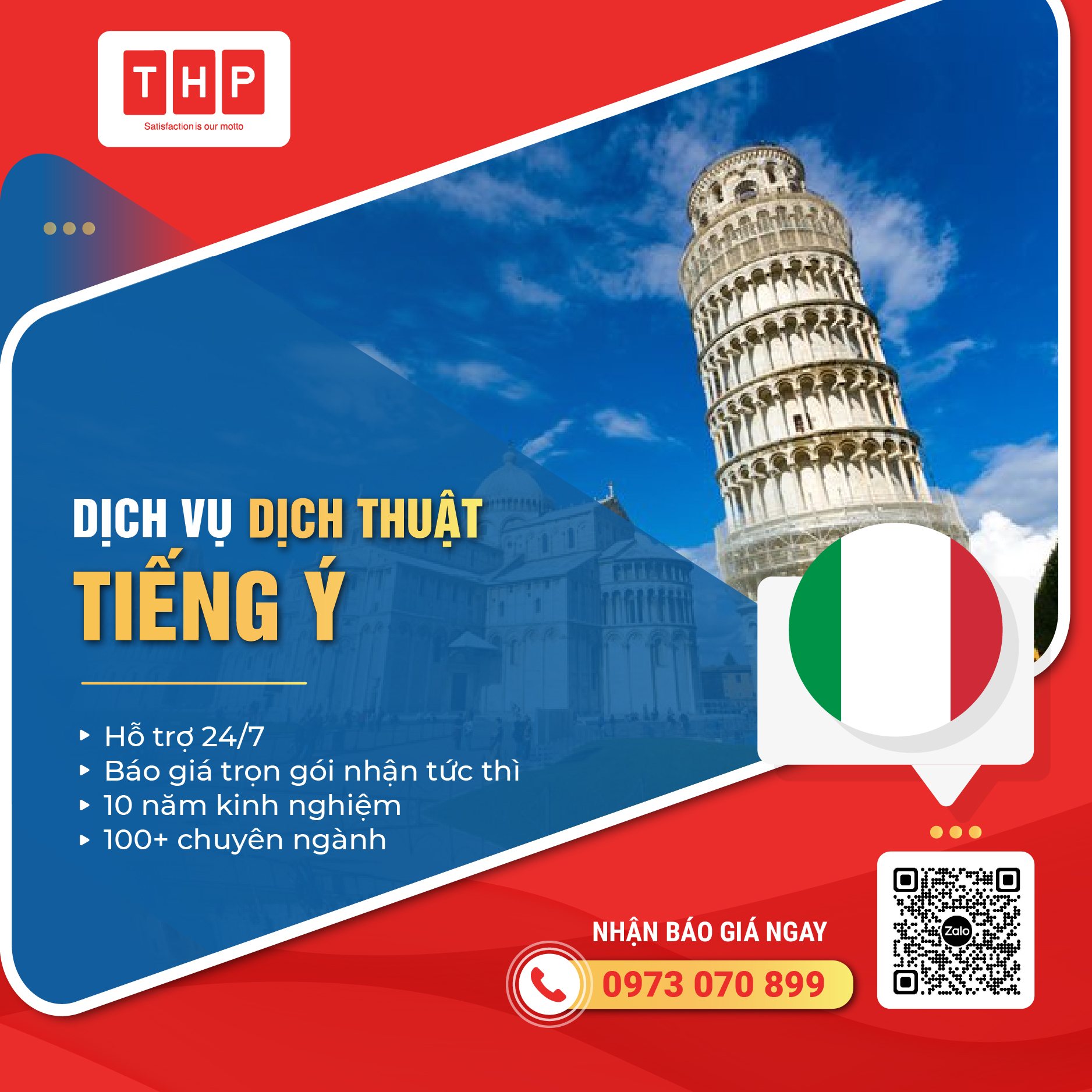 Phiên dịch tiếng Ý chuyên nghiệp chất lượng cao đa dạng chuyên ngành