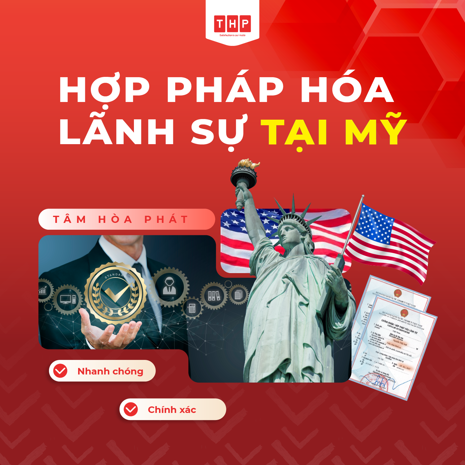 Dịch vụ hợp pháp hóa lãnh sự Mỹ