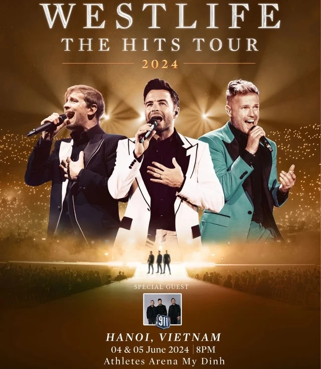 Nhóm nhạc huyền thoại Westlife trở lại Việt Nam